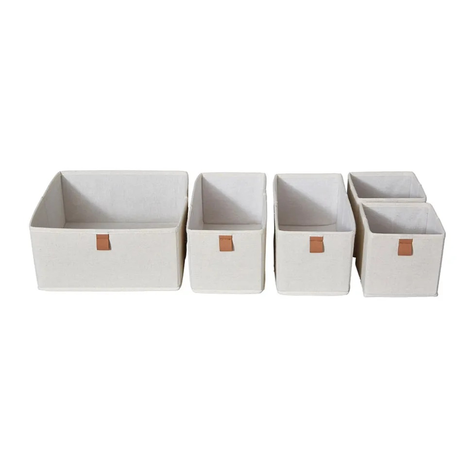 Lade mandjes beige 5-delig Store It