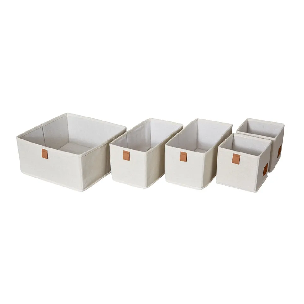 Lade mandjes beige 5-delig Store It