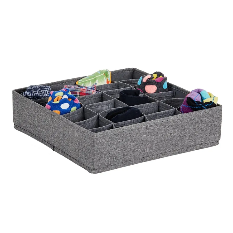 Lade sorteermandjes 24-vaks grijs Store It