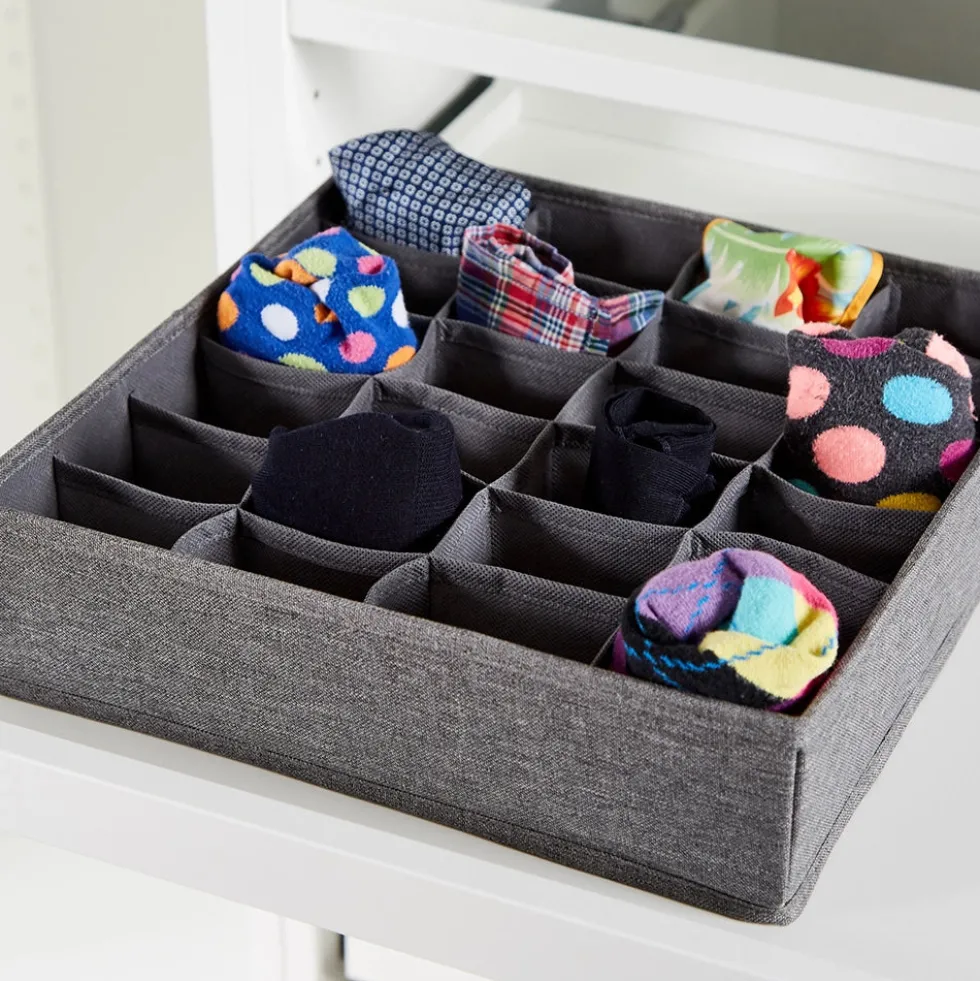 Lade sorteermandjes 24-vaks grijs Store It