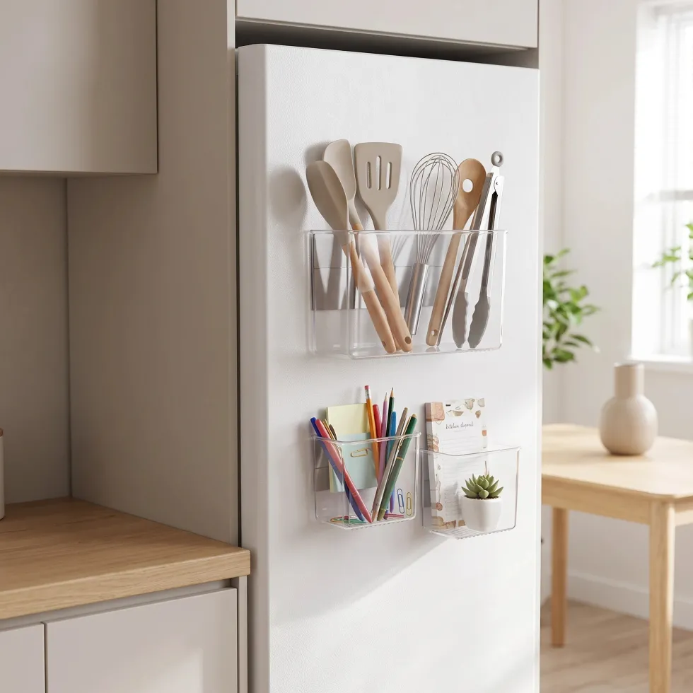 Magnetische hangbakjes transparant 3-delig Five®