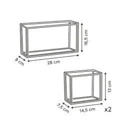 Magnetische hangbakjes transparant 3-delig Five®