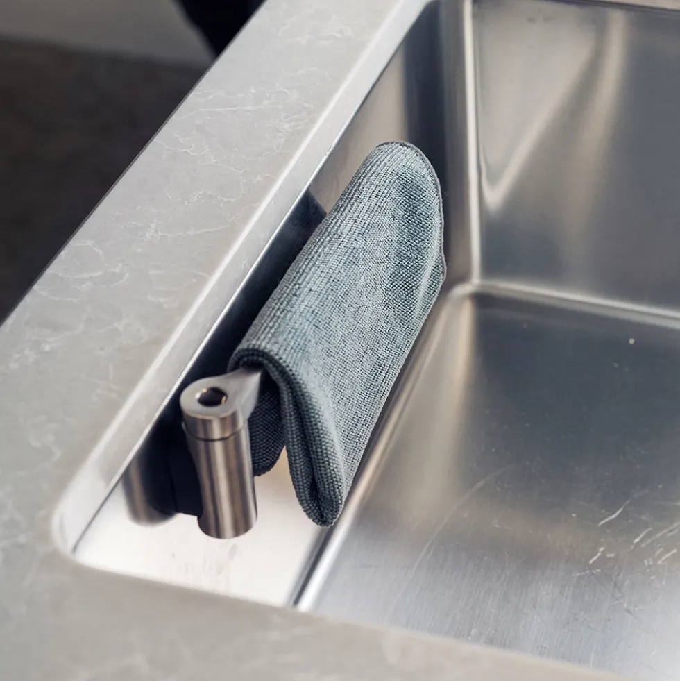 Magnetische vaatdoekhouder rvs Happy Sinks