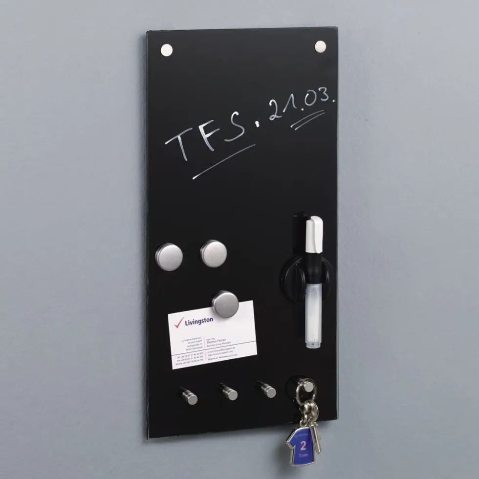 Magnetisch whiteboard zwart 20 x 40 cm Zeller