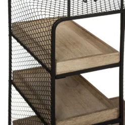 Metaal met hout sieradenrekje Atmosphera
