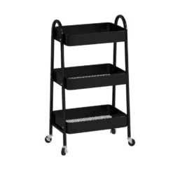 Metalen trolley zwart 3 laags Five®