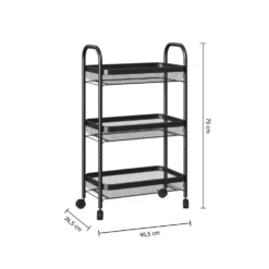 Metalen trolley zwart uitneembare manden Five®
