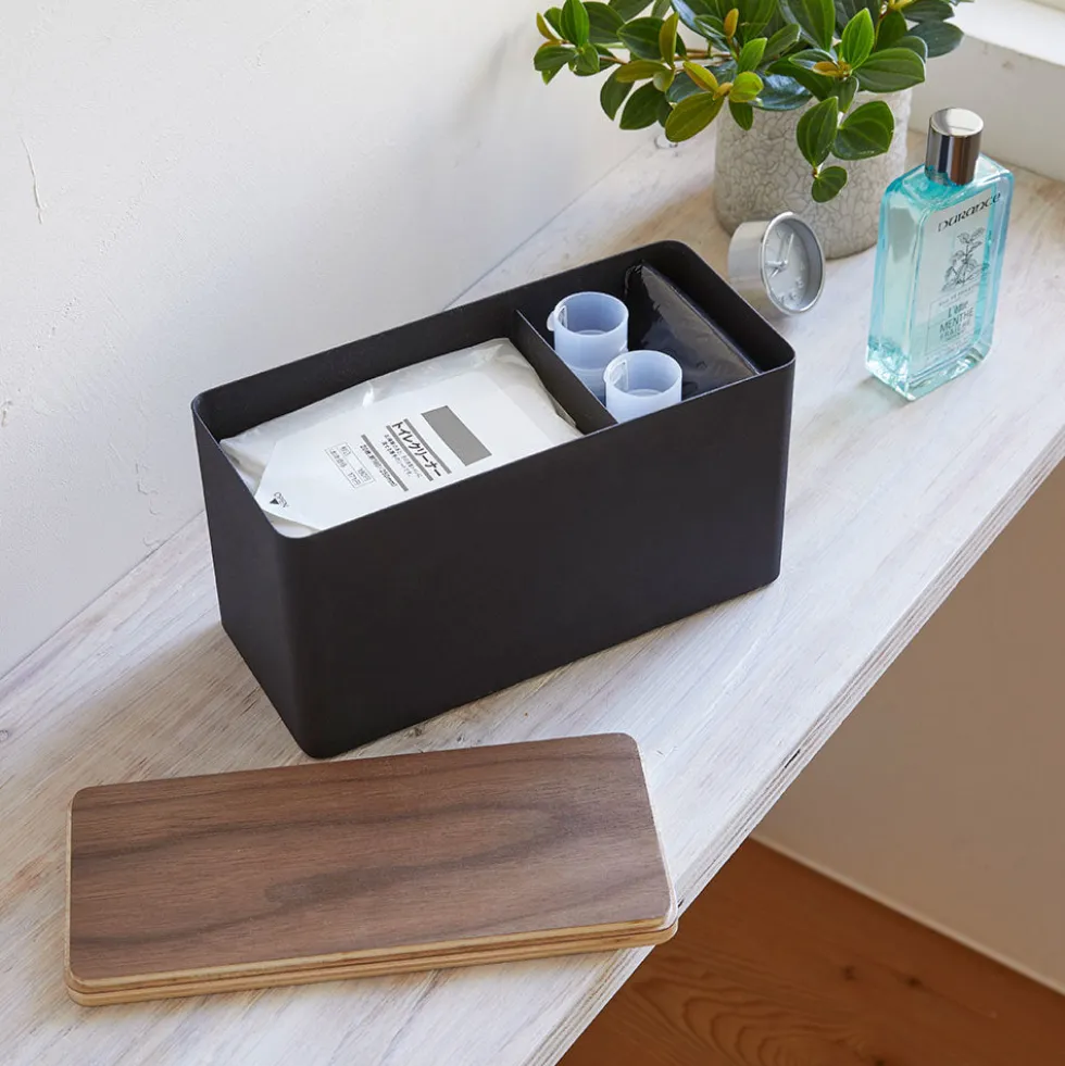 Opbergbakje met deksel badkamer Yamazaki