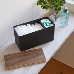 Opbergbakje met deksel badkamer Yamazaki