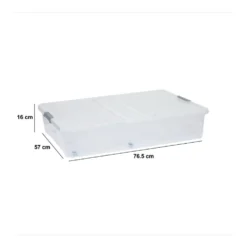 Opbergbox onder bed op wielen en klapdeksel 53 liter Five®