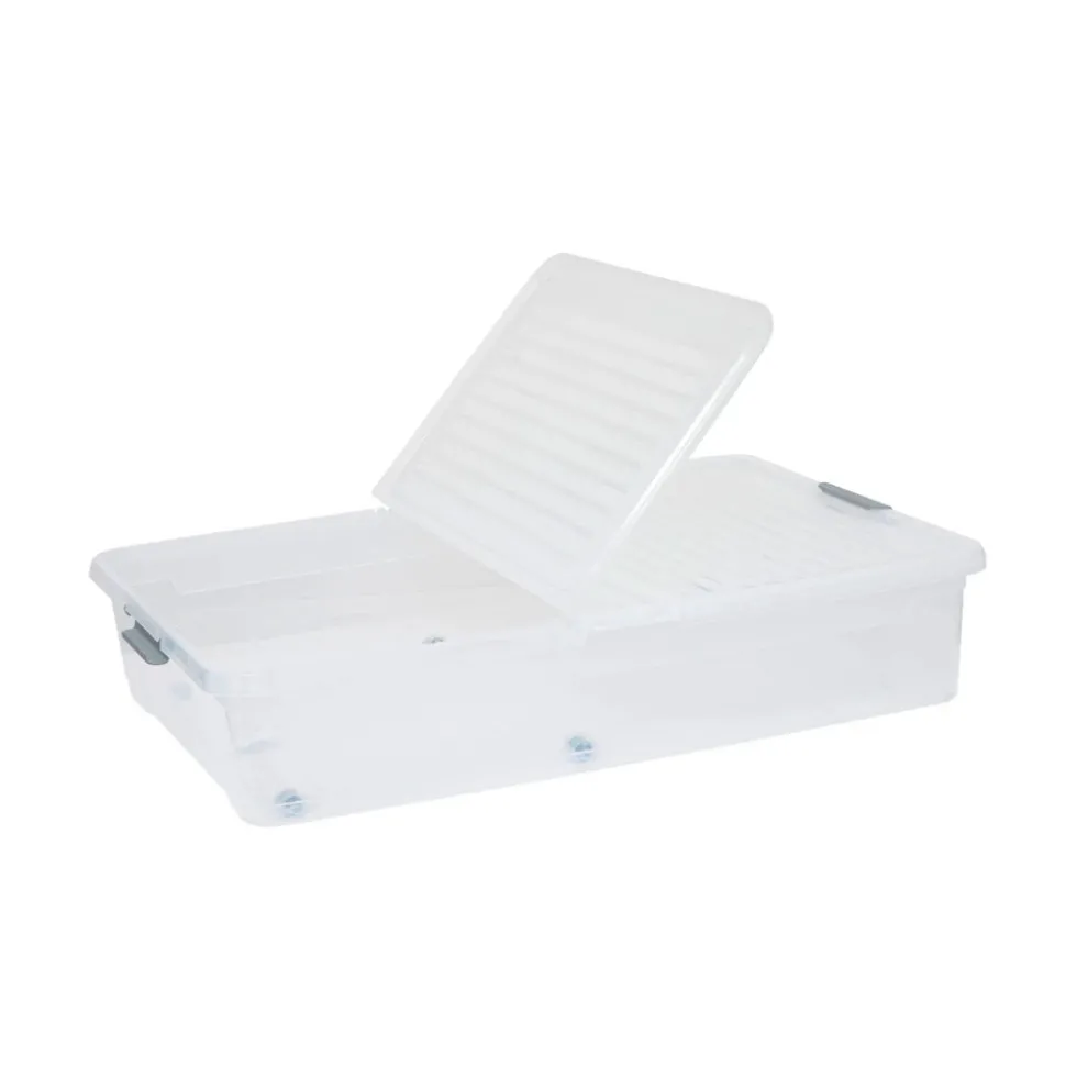 Opbergbox onder bed op wielen en klapdeksel 53 liter Five®