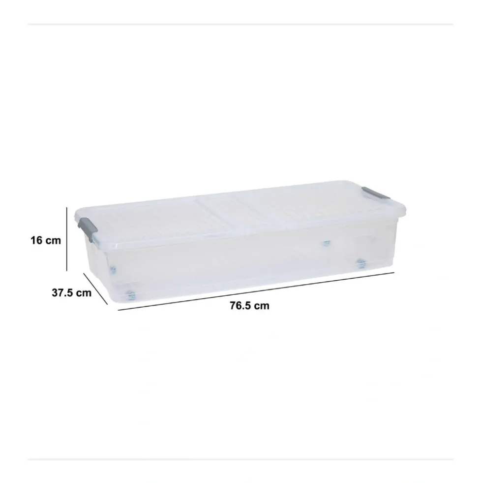 Opbergbox onder bed op wielen en klapdeksel 33 liter Five®