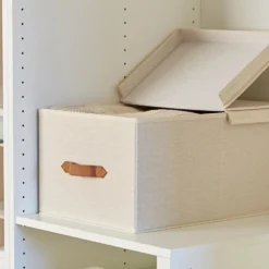 Opbergdoos beige kledingkast large Store It