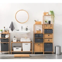Opbergmand bamboe voorkant small Five®