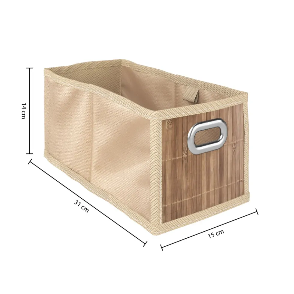 Opbergmand bamboe voorkant small Five®