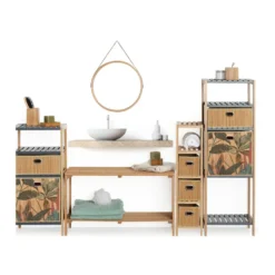 Opbergmand bamboe voorkant small Five®