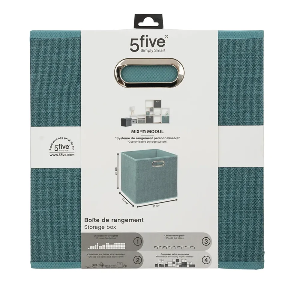 Opbergmand petrol blauw medium Five®