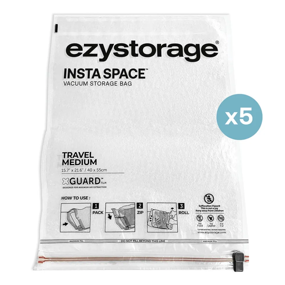 Oprolbare vacuümzak 5x medium Ezystorage