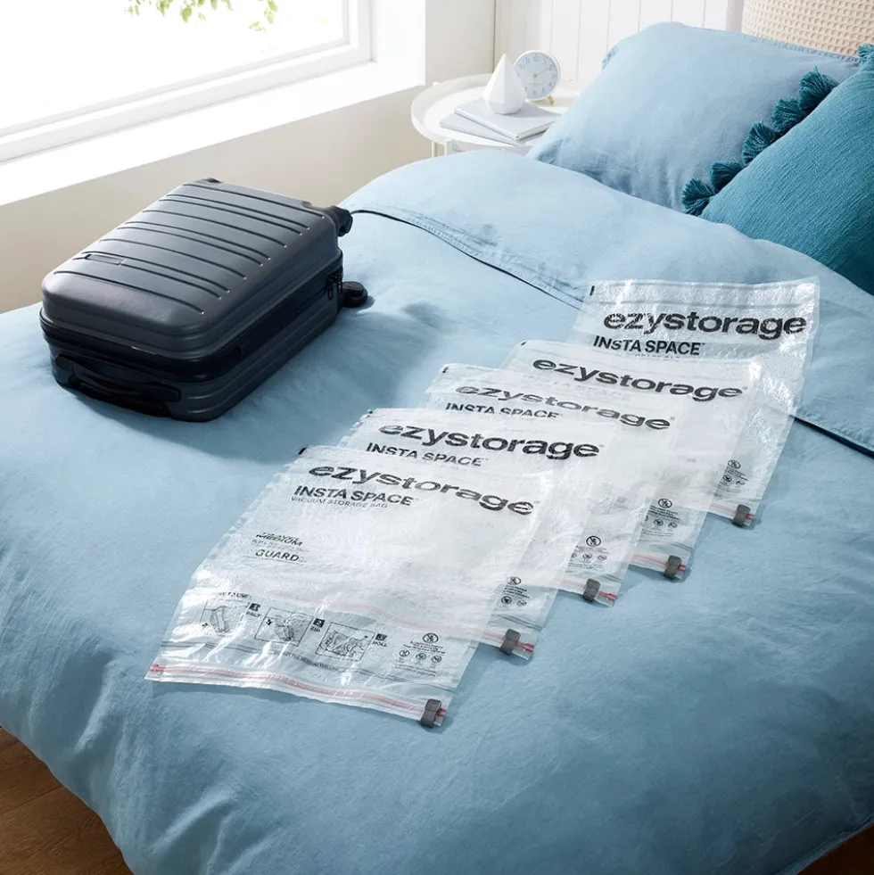 Oprolbare vacuümzak 2x small en 3x medium Ezystorage