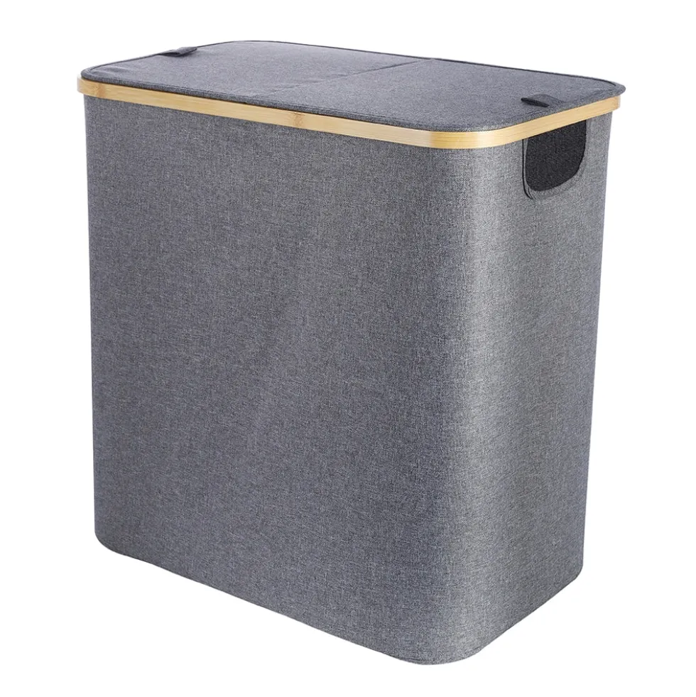 Opvouwbare wasmand 2-vaks 87 liter Ezystorage
