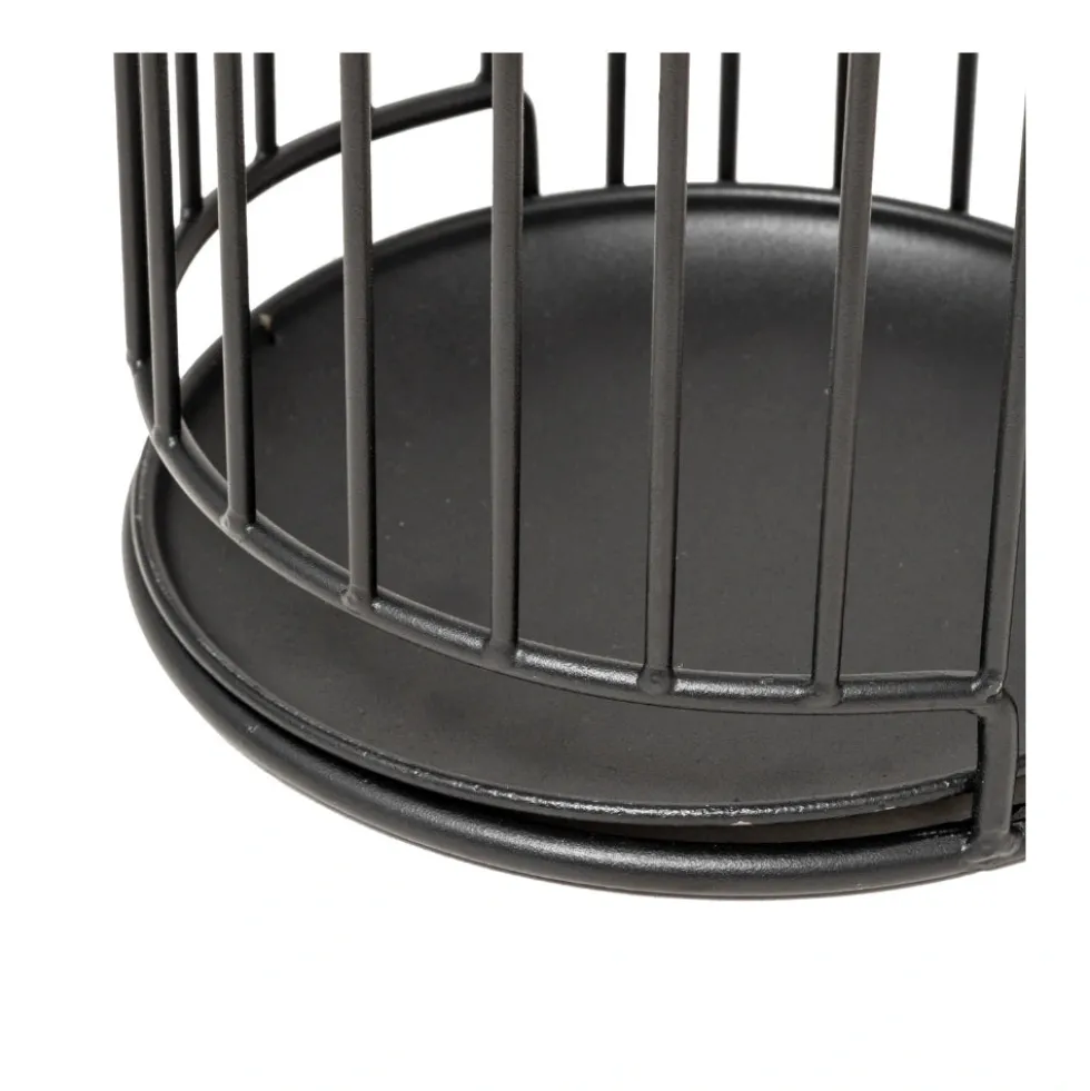 Parapluhouder zwart met lekbak metaal Five®