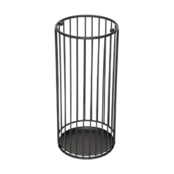 Parapluhouder zwart met lekbak metaal Five®