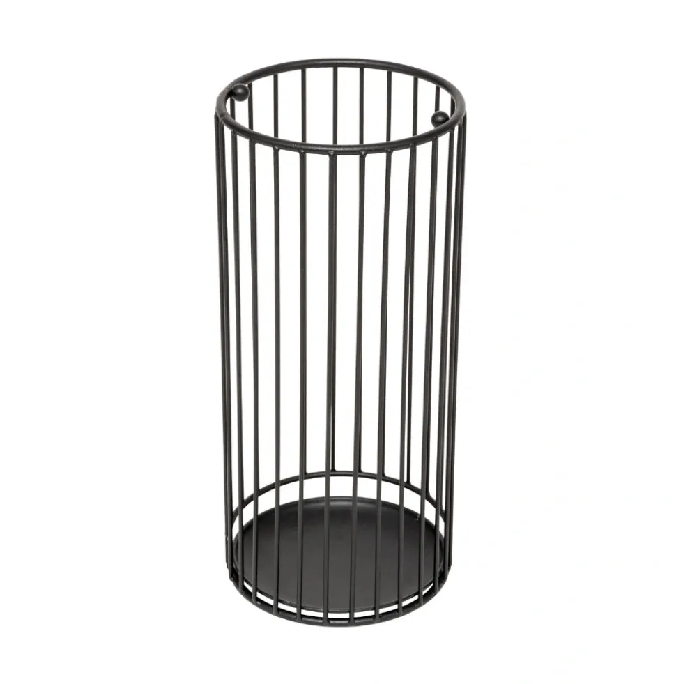 Parapluhouder zwart met lekbak metaal Five®