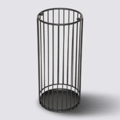 Parapluhouder zwart met lekbak metaal Five®