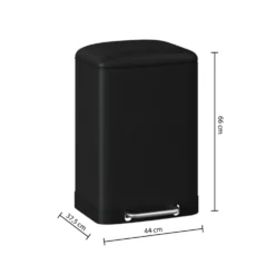 Pedaalemmer 50 liter zwart Five®