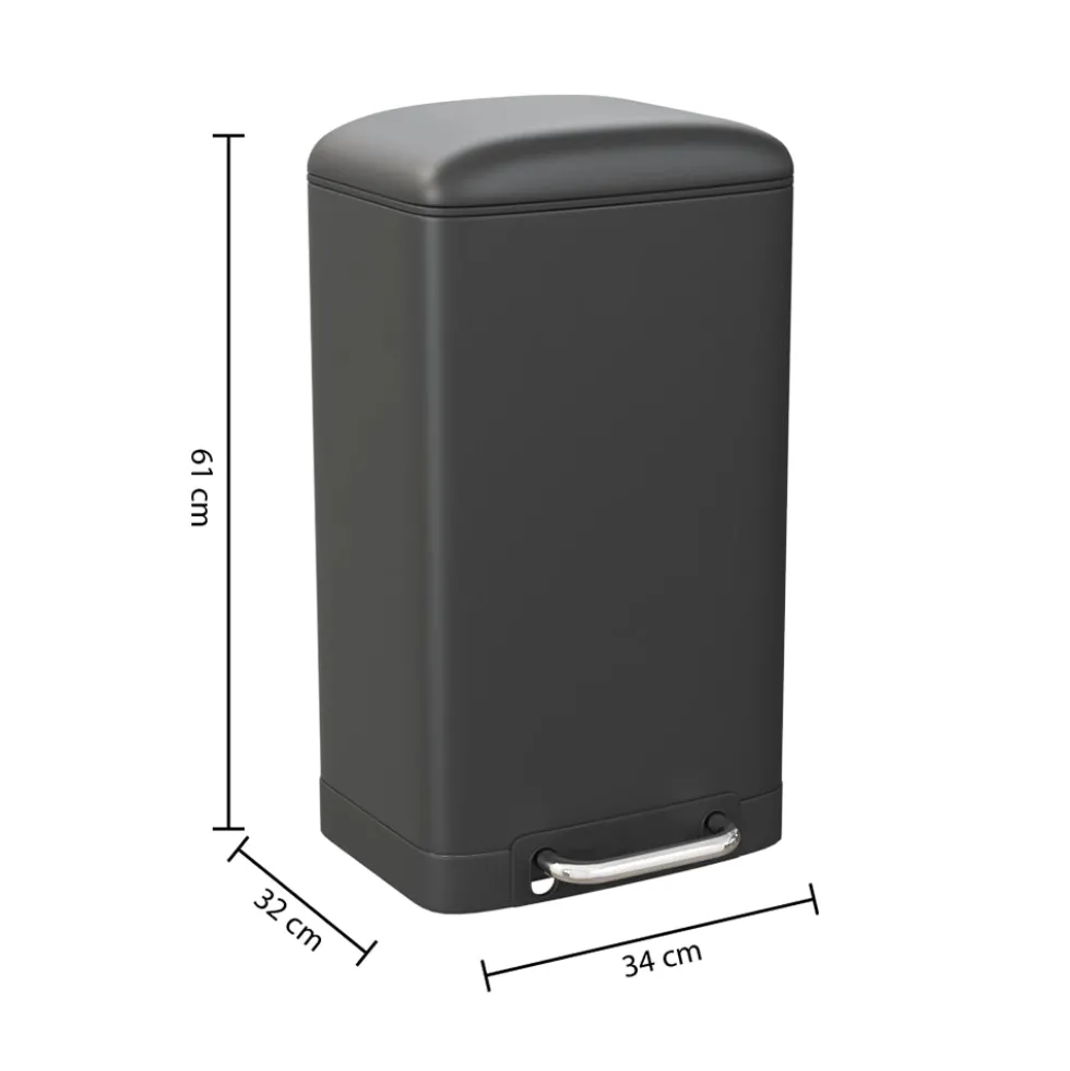 Pedaalemmer 30 liter zwart Five®