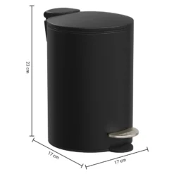 Pedaalemmer 3 liter zwart Five®