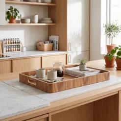 Rechthoekig houten dienblad Five®