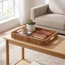 Rechthoekig houten dienblad Five®