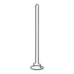 Reserverolhouder zwart 6 rollen Metaltex