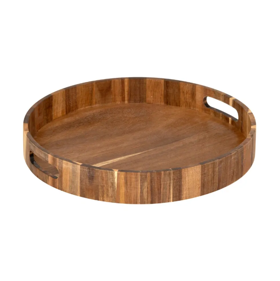 Rond Acaciahouten dienblad Five®