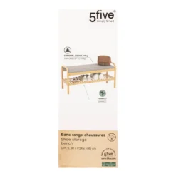Schoenenbankje bamboe met zitgedeelte Five®