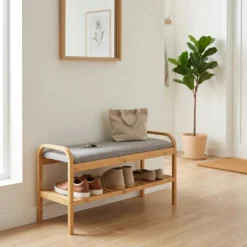 Schoenenbankje bamboe met zitgedeelte Five®