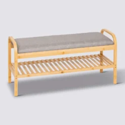 Schoenenbankje bamboe met zitgedeelte Five®