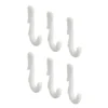 Smalle haak set van 6 wit - Classic by Elfa