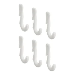 Smalle haak set van 6 wit - Classic by Elfa