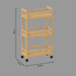 Smalle houten keukentrolley Five®