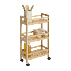 Smalle houten keukentrolley Five®