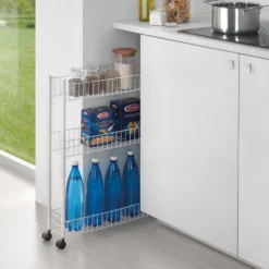 Smalle trolley 3 etages Metaltex