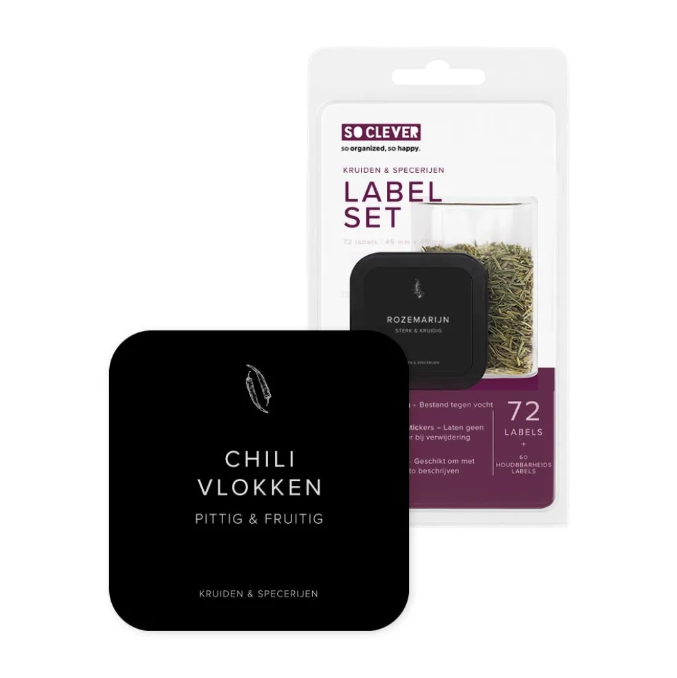So Clever Kruiden Labels 72 stuks 45x45mm