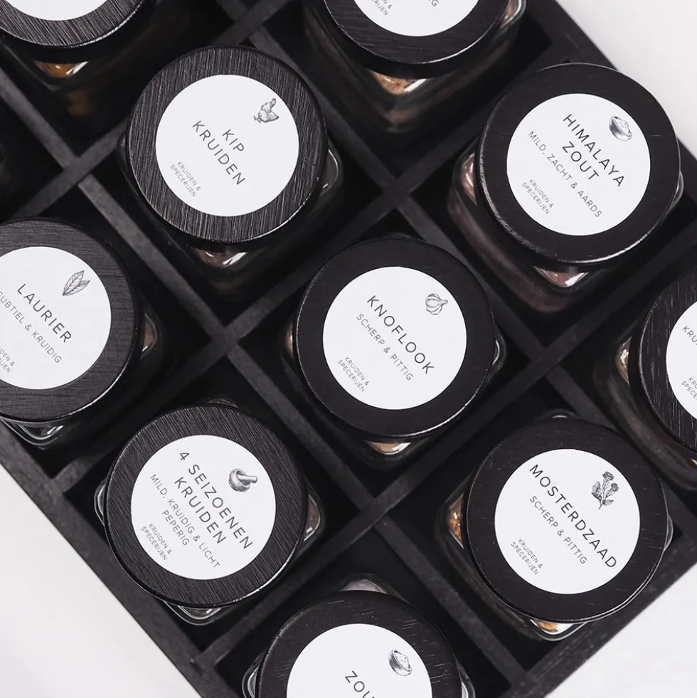 So Clever kruidenset 24 Kruidenpotjes 120 ml met Ø35mm Labels