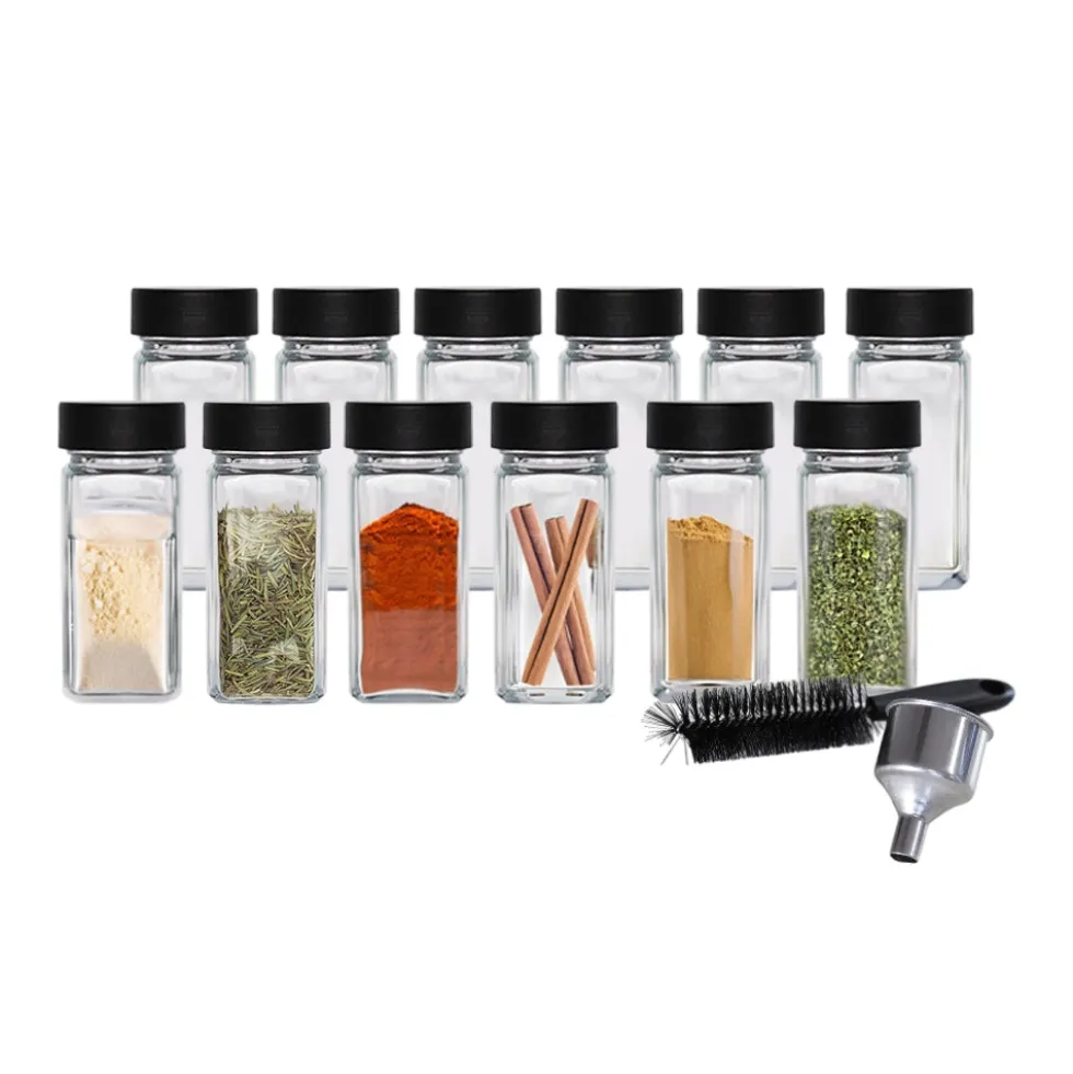 So Clever kruidenset 12 Kruidenpotjes 120 ml met Ø35mm Labels