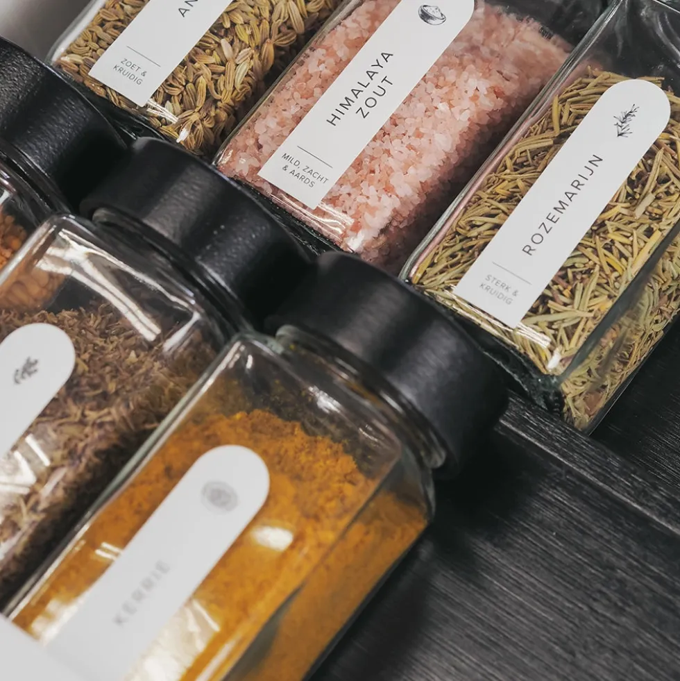 So Clever kruidenset 24 Kruidenpotjes 120 ml met 15x60mm Labels