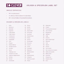So Clever kruidenset 12 Kruidenpotjes 120 ml met 15x60mm Labels