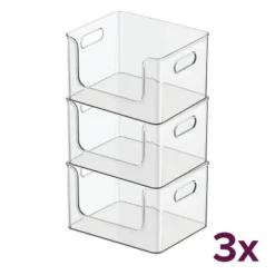 So Clever Transparant Opbergbakje Medium Open (voordeelbundel) Classic Clear