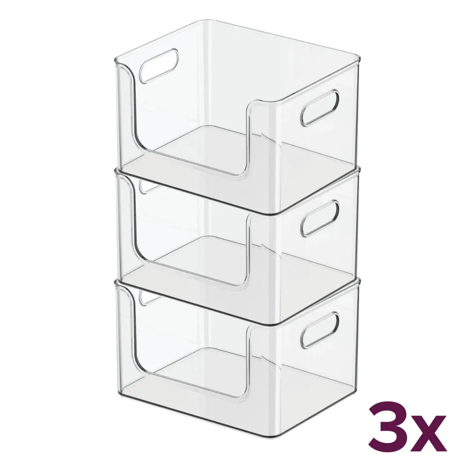 So Clever Transparant Opbergbakje Medium Open (voordeelbundel) Classic Clear